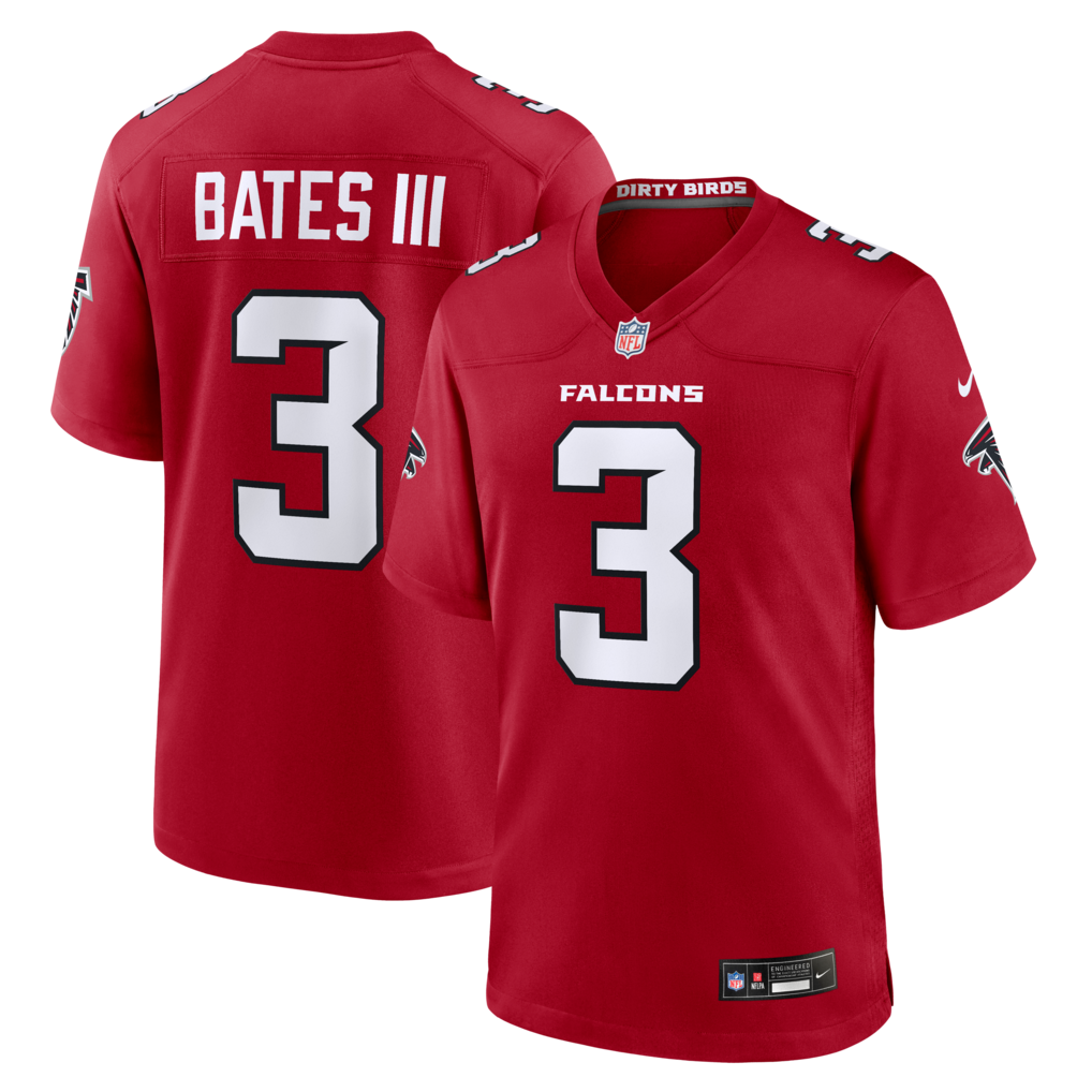 Men's Atlanta Falcons Jessie Bates III Nike Red Game Jersey - ujerseystore