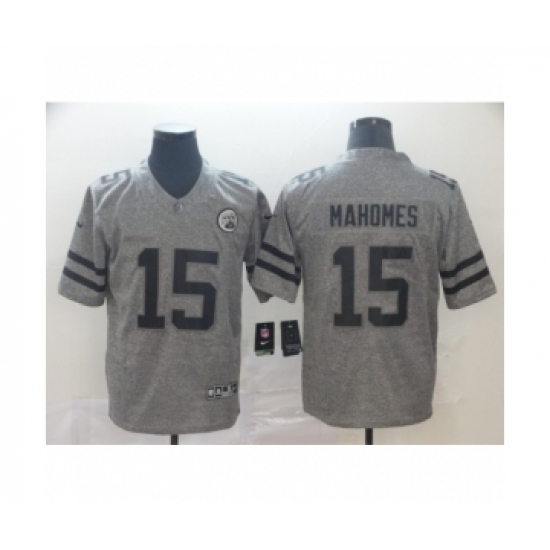 Men's Kansas City Chiefs #15 Patrick Mahomes Limited Gray Rush Gridiron Football Jersey - Ujersey