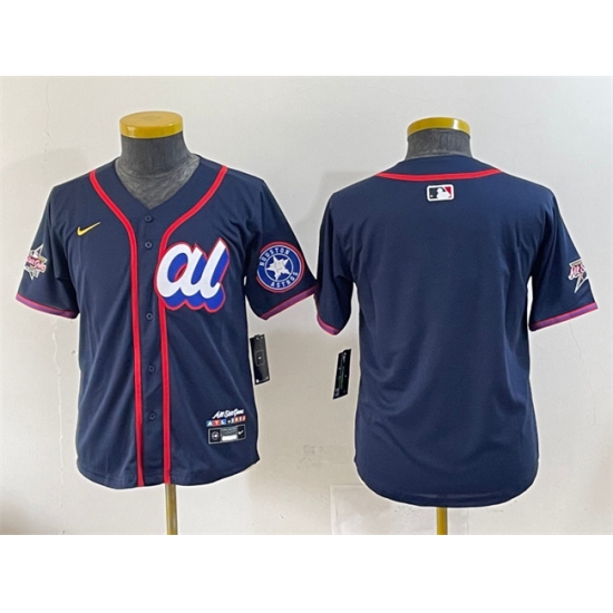 Youth American League Houston Astros Blank Navy 2025 All-Star Edition Limited Stitched Baseball Jersey - Ujersey