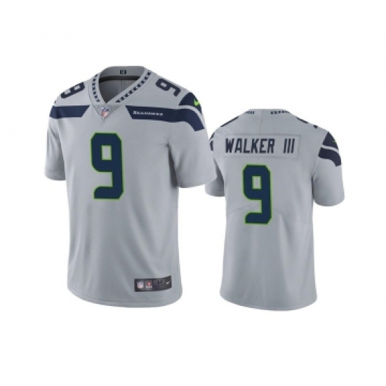Men's Seattle Seahawks #9 Kenneth Walker III Grey Vapor Untouchable Limited Stitched Jersey - Ujersey