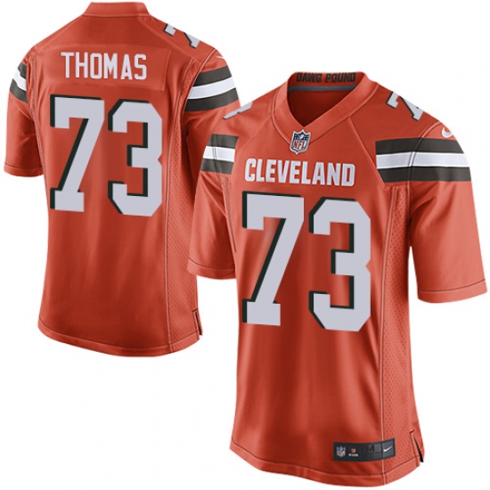 Men's Nike Cleveland Browns #73 Joe Thomas Game Orange Alternate NFL Jersey - Ujersey
