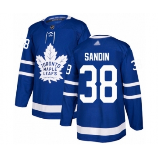 Men's Toronto Maple Leafs #38 Rasmus Sandin Authentic Royal Blue Home Hockey Jersey - Ujersey