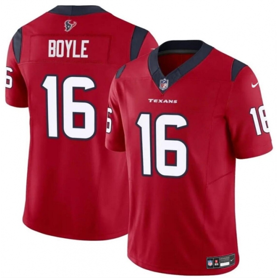 Men's Houston Texans #16 Tim Boyle Red 2024 F.U.S.E Vapor Untouchable Stitched Football Jersey - Ujersey