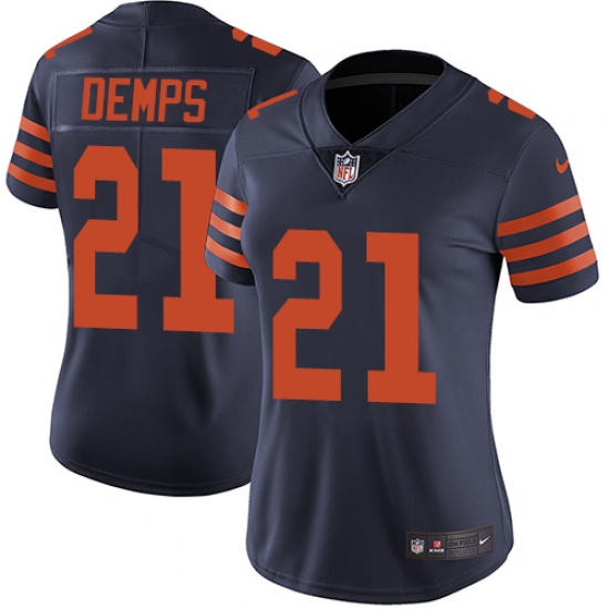 Women's Nike Chicago Bears #21 Quintin Demps Navy Blue Alternate Vapor Untouchable Limited Player NFL Jersey - Ujersey
