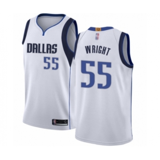 Youth Dallas Mavericks #55 Delon Wright Swingman White Basketball Jersey - Association Edition - Ujersey
