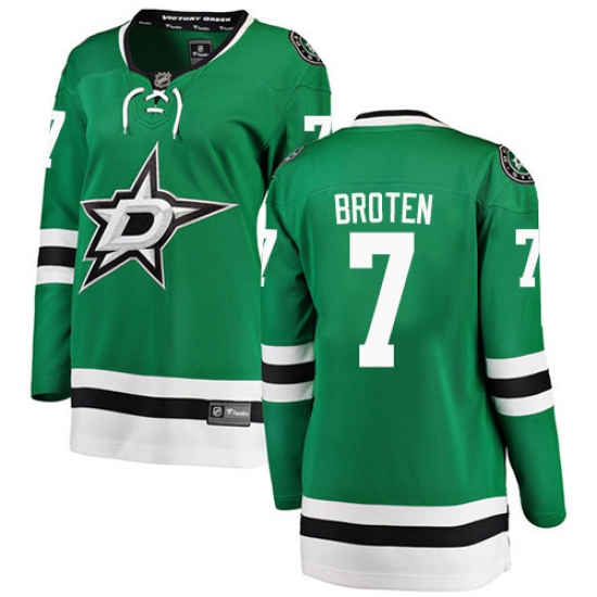 Women's Dallas Stars #7 Neal Broten Authentic Green Home Fanatics Branded Breakaway NHL Jersey - Ujersey