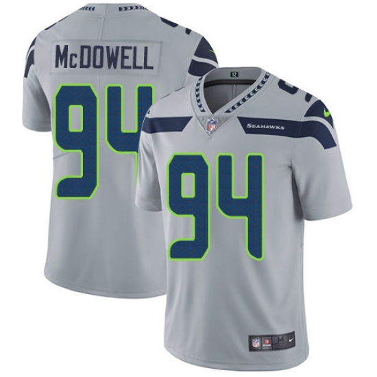 Youth Nike Seattle Seahawks #94 Malik McDowell Elite Grey Alternate NFL Jersey - Ujersey