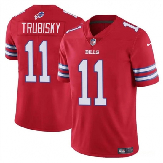 Men's Buffalo Bills #11 Mitch Trubisky Red Vapor Untouchable Limited Football Stitched Jersey - Ujersey