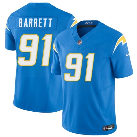 Men's Los Angeles Chargers #91 Nick Barrett Blue 2026 F.U.S.E. Vapor Limited Football Stitched Jersey - Ujersey