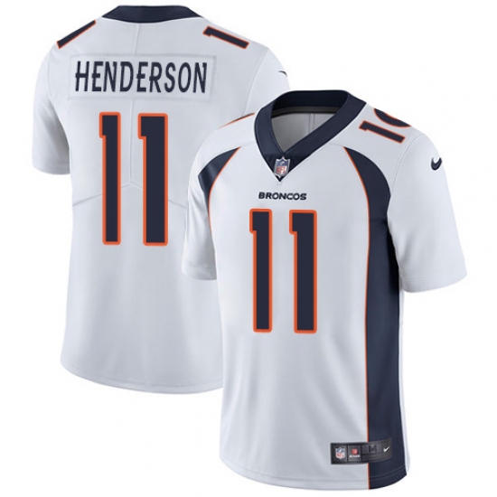 Youth Nike Denver Broncos #11 Carlos Henderson White Vapor Untouchable Limited Player NFL Jersey - Ujersey