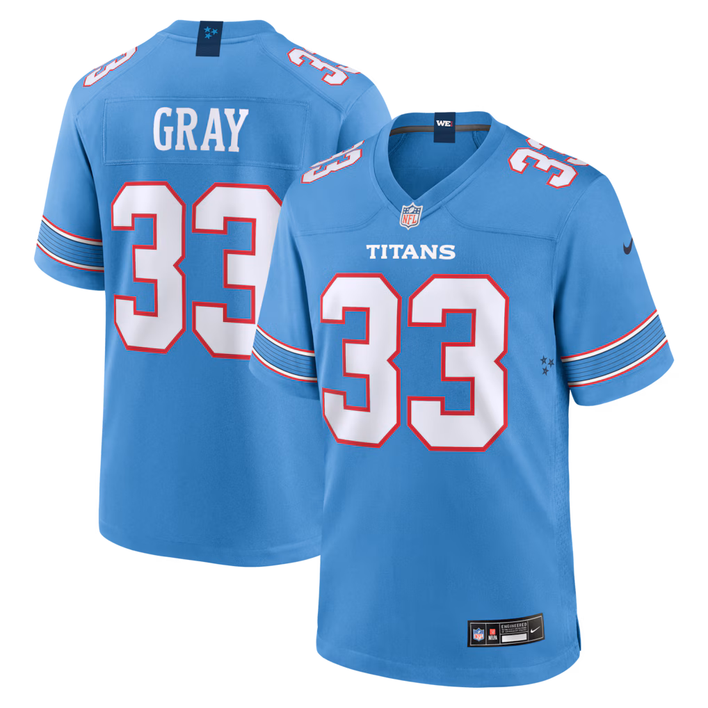 Men's Tennessee Titans Cedric Gray Nike Light Blue Game Jersey