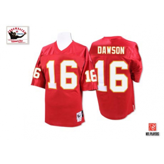 Mitchell and Ness Kansas City Chiefs #16 Len Dawson Red Team Color Authentic Throwback NFL Jersey - Ujersey