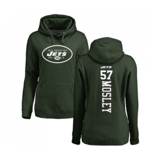 Football Women's New York Jets #57 C.J. Mosley Green Backer Pullover Hoodie - Ujersey