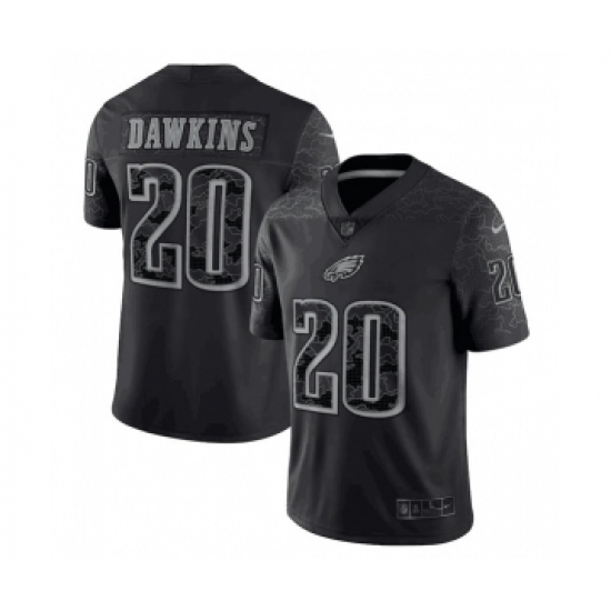Men's Philadelphia Eagles #20 Brian Dawkins Black Reflective Limited Stitched Football Jersey - Ujersey
