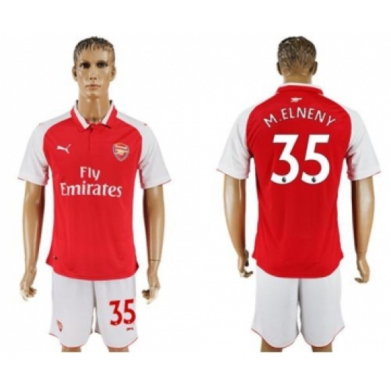 Arsenal #35 M.Elneny Home Soccer Club Jersey