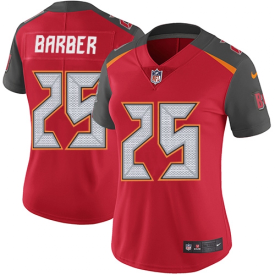 Women's Nike Tampa Bay Buccaneers #25 Peyton Barber Red Team Color Vapor Untouchable Limited Player NFL Jersey - Ujersey