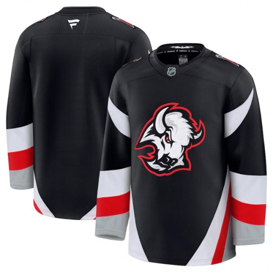 Men's Buffalo Sabres Blank Black 2024-25 Alternate Stitched Hockey Jersey - Ujersey