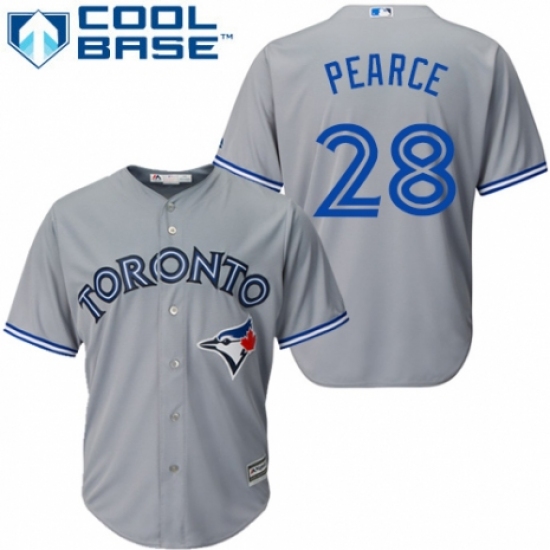 Youth Majestic Toronto Blue Jays #28 Steve Pearce Replica Grey Road MLB Jersey - Ujersey