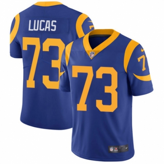 Youth Nike Los Angeles Rams #73 Cornelius Lucas Royal Blue Alternate Vapor Untouchable Limited Player NFL Jersey - Ujersey