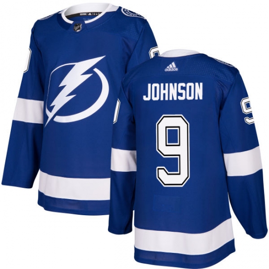 Men's Adidas Tampa Bay Lightning #9 Tyler Johnson Premier Royal Blue Home NHL Jersey - Ujersey