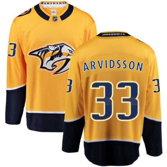 Youth Nashville Predators #33 Viktor Arvidsson Fanatics Branded Gold Home Breakaway NHL Jersey - Ujersey