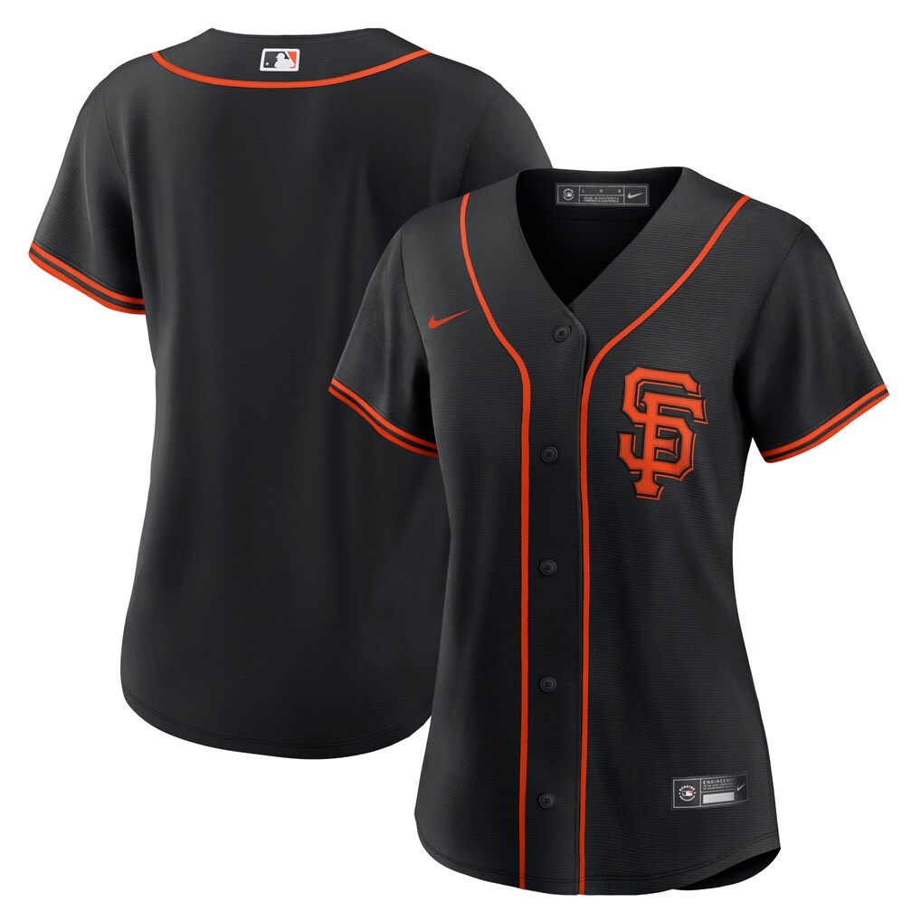 Women's San Francisco Giants Nike Black Alternate Replica Team Jersey - ujerseystore