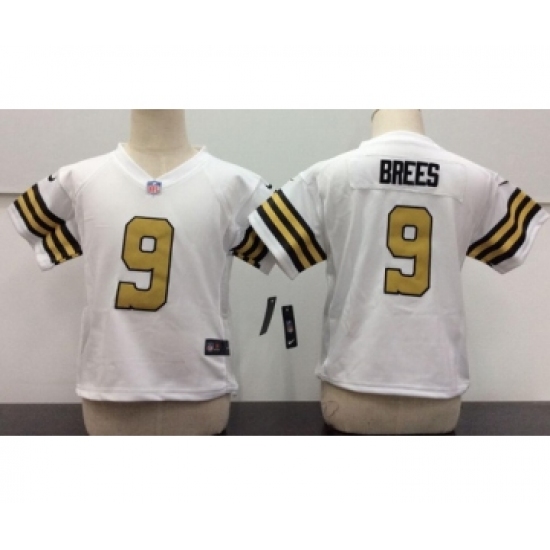 Toddler New Orleans Saints #9 Drew Brees White 2016 Color Rush Stitched NFL Nike Jersey - Ujersey