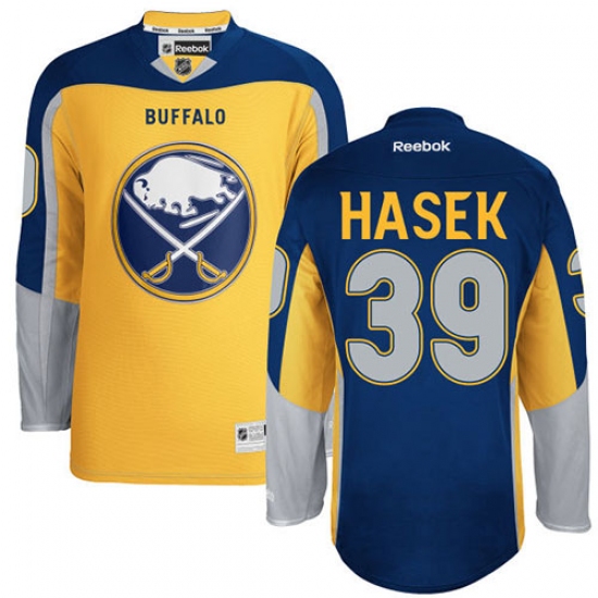 Youth Reebok Buffalo Sabres #39 Dominik Hasek Authentic Gold Third NHL Jersey - Ujersey