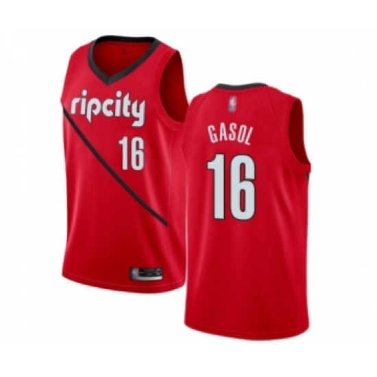 Youth Portland Trail Blazers #16 Pau Gasol Red Swingman Jersey - Earned Edition - Ujersey