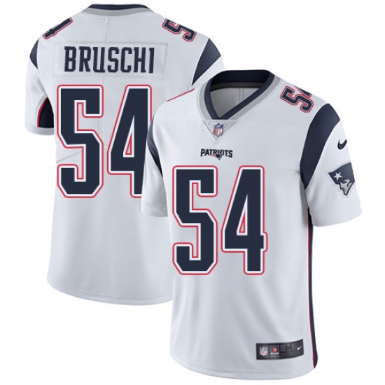 Youth Nike New England Patriots #54 Tedy Bruschi White Vapor Untouchable Limited Player NFL Jersey - Ujersey