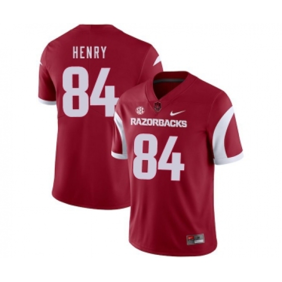 Arkansas Razorbacks 84 Hunter Henry Red College Football Jersey - Ujersey