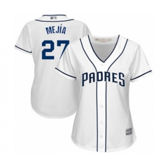 Women's San Diego Padres #27 Francisco Mejia Authentic White Home Cool Base Baseball Player Jersey - Ujersey