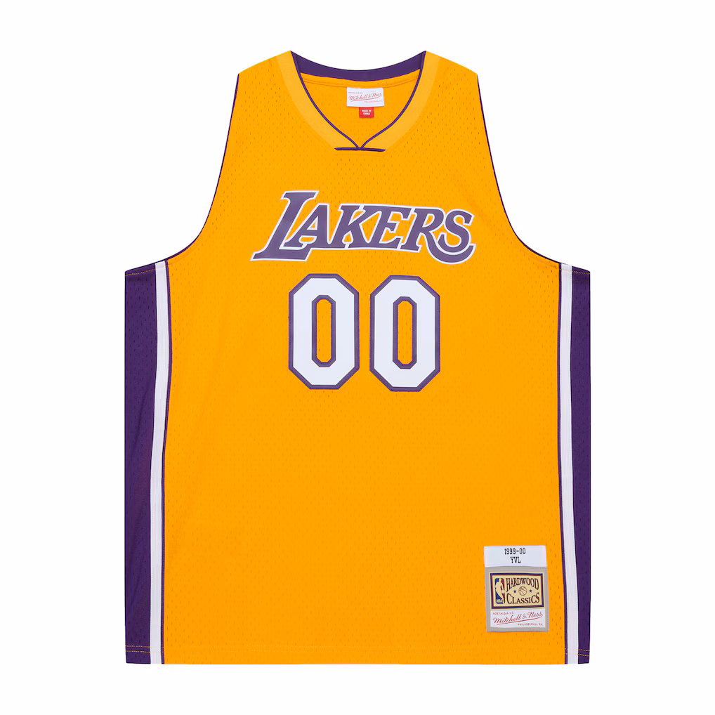 Men's Los Angeles Lakers Mitchell & Ness x Playboi Carti Gold 1999-00 Swingman Jersey - Ujersey Shop
