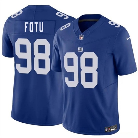 Men's New York Giants #98 Leki Fotu Blue 2026 F.U.S.E. Vapor Untouchable Limited Football Stitched Jersey - Ujersey