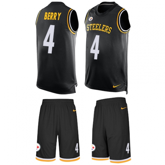 Men's Nike Pittsburgh Steelers #4 Jordan Berry Limited Black Tank Top Suit NFL Jersey - Ujersey