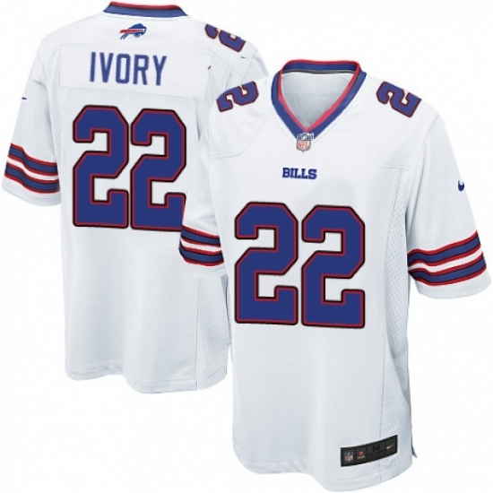 Men's Nike Buffalo Bills #22 Chris Ivory Game White NFL Jersey - Ujersey