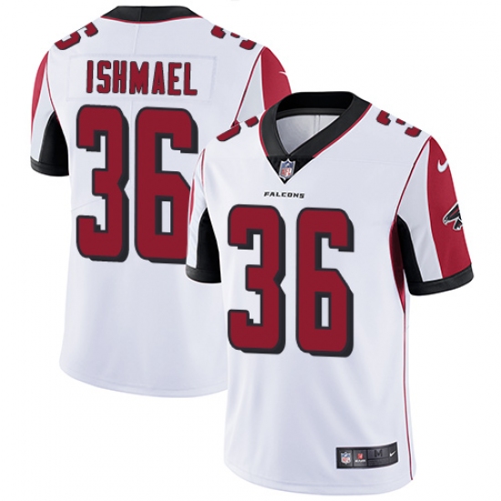 Men's Nike Atlanta Falcons #36 Kemal Ishmael White Vapor Untouchable Limited Player NFL Jersey - Ujersey