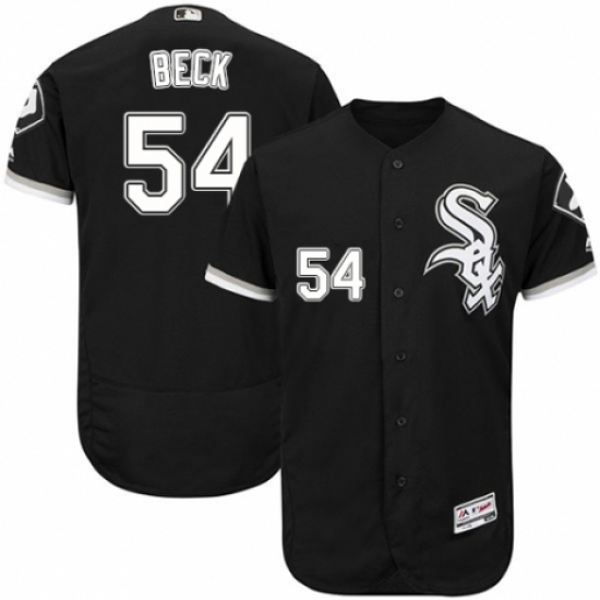 Men's Majestic Chicago White Sox #54 Chris Beck Black Alternate Flex Base Authentic Collection MLB Jersey - Ujersey