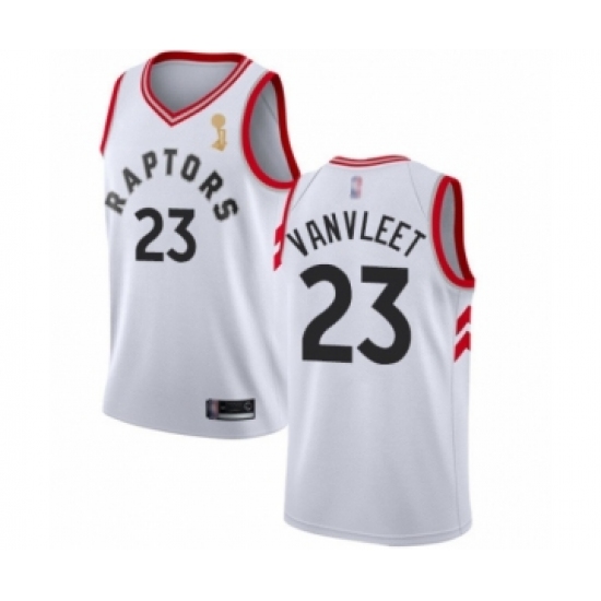 Women's Toronto Raptors #23 Fred VanVleet Swingman White 2019 Basketball Finals Champions Jersey - Association Edition - Ujersey