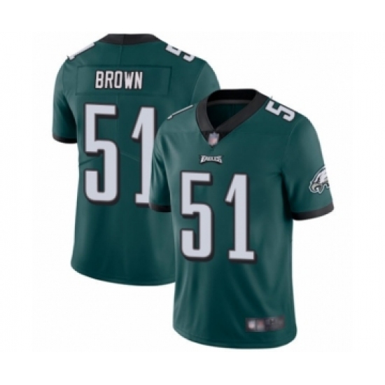 Men's Philadelphia Eagles #51 Zach Brown Midnight Green Team Color Vapor Untouchable Limited Player Football Jersey - Ujersey
