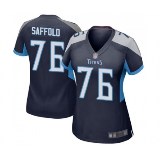 Women's Tennessee Titans #76 Rodger Saffold Game Navy Blue Team Color Football Jersey - Ujersey