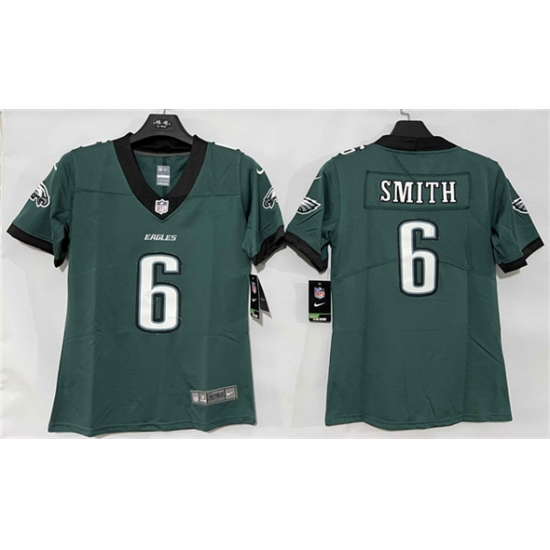 Women's Philadelphia Eagles #6 DeVonta Smith Green New Vapor Untouchable Limited Football Stitched Jersey(Run Small) - Ujersey