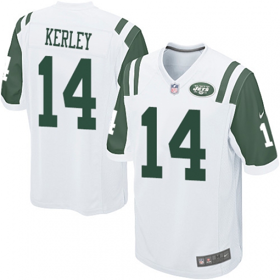 Men's Nike New York Jets #14 Jeremy Kerley Game White NFL Jersey - Ujersey