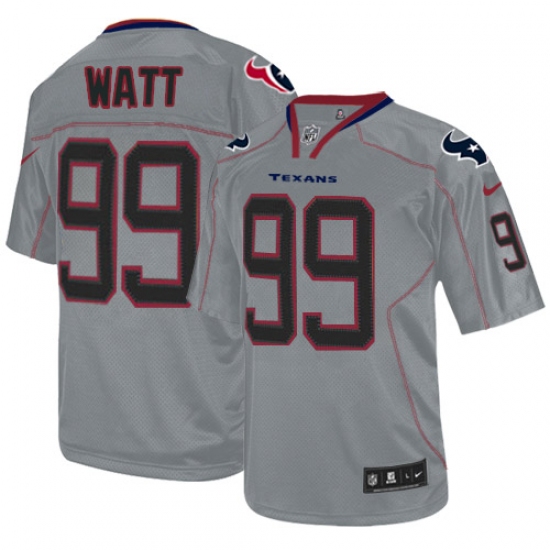 Youth Nike Houston Texans #99 J.J. Watt Elite Lights Out Grey NFL Jersey - Ujersey