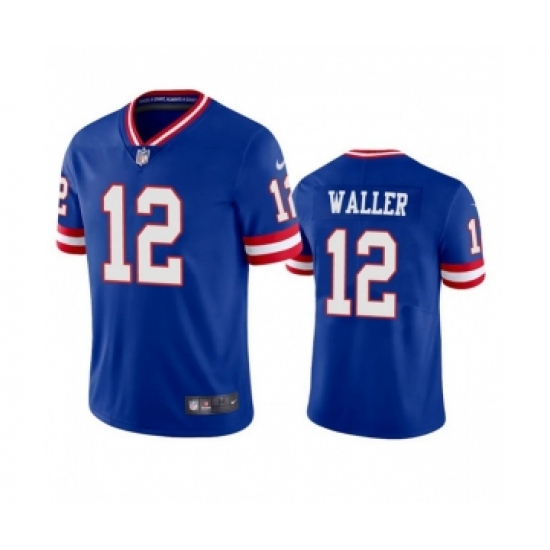 Men's New York Giants #12 Darren Waller Blue Classic Stitched Jersey - Ujersey