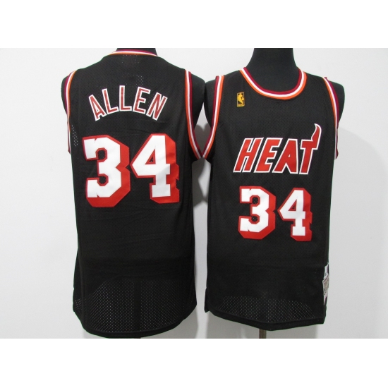Men's Miami Heat #34 Ray Allen Black Hardwood Classics Revolution 30 Basketball Jerseys - Ujersey