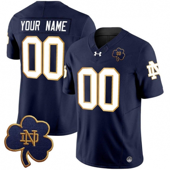 Men's Notre Dame Fighting Irish Active Player Custom Navy 2025 F.U.S.E. Vapor Limited V3 Stitched Jersey - Ujersey