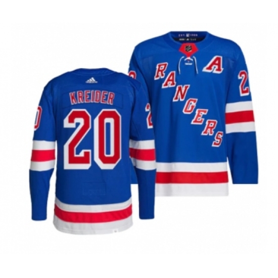 Men's New York Rangers #20 Chris Kreider Blue Stitched Jersey - Ujersey