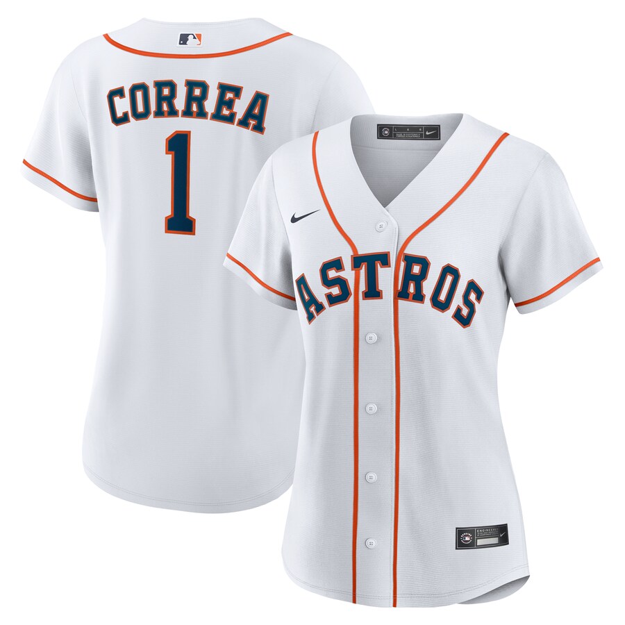 Women's Houston Astros Carlos Correa Nike White Home Replica Jersey - Ujersey NHL