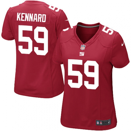 Women's Nike New York Giants #59 Devon Kennard Game Red Alternate NFL Jersey - Ujersey